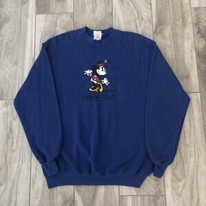 The Disney Store Vintage Minnie Mouse Crewneck Sweatshirt Blue Men’s Sz M Adult